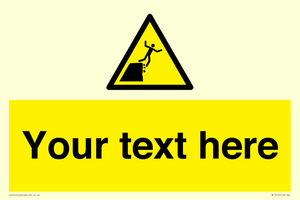 Custom Warning unstable cliff edge